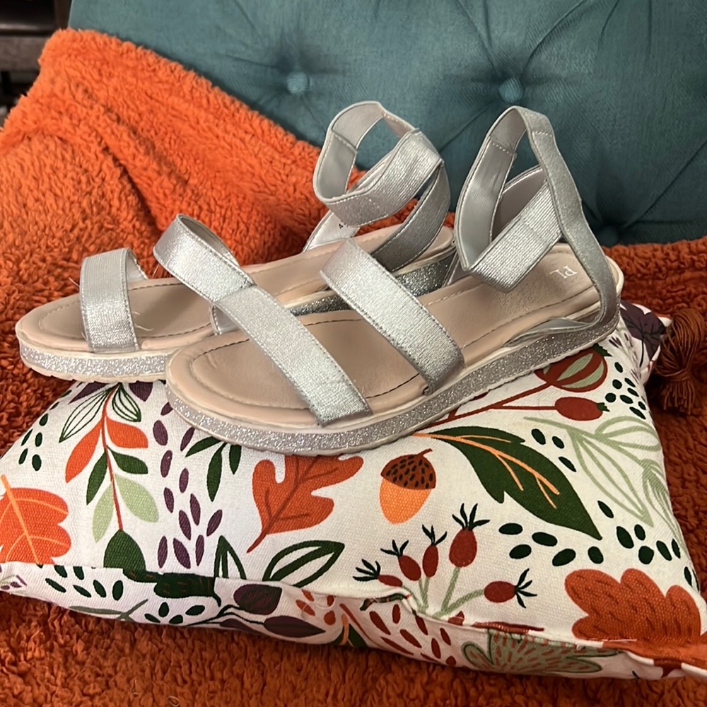 The Children’s Place Silver Strappy wedge